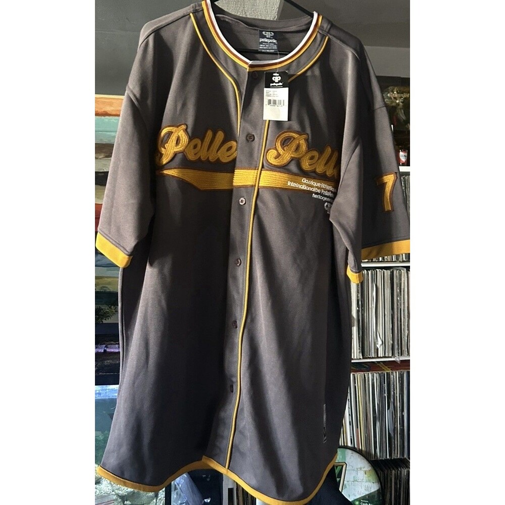 Vintage Pelle Pelle Baseball Jersey - Brown - #78 Men’s Size XXL - New With Tags